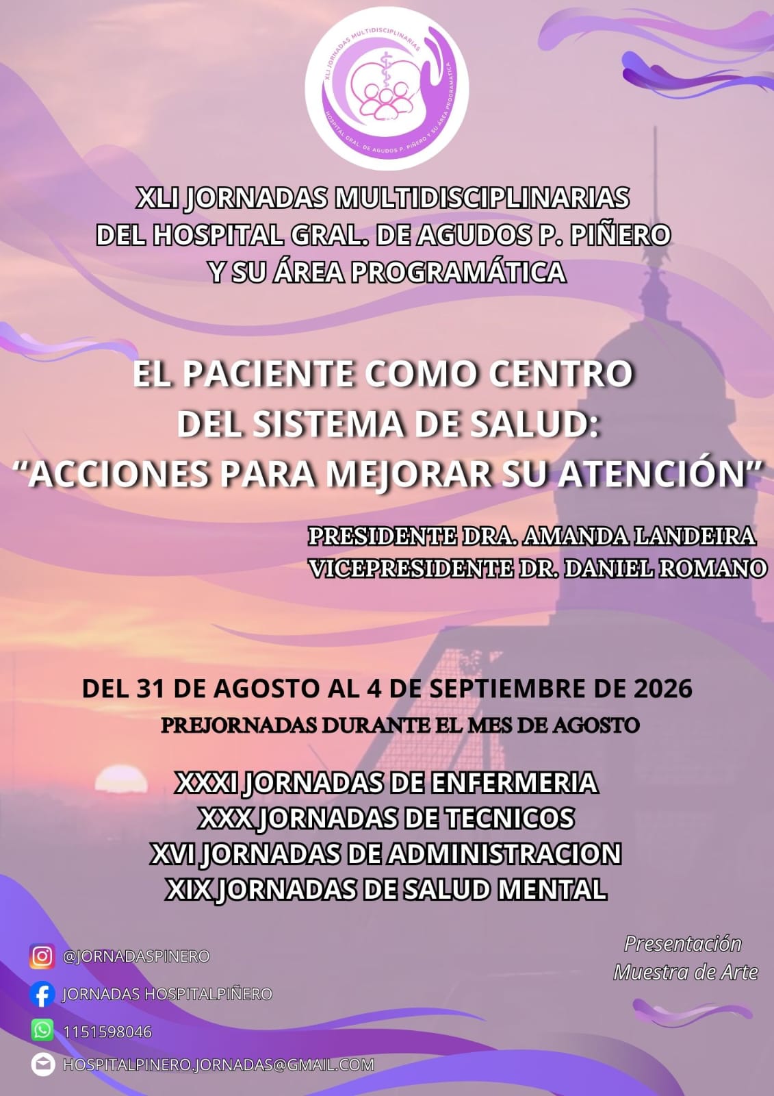 Flyer — XLI Jornadas Multidisciplinarias Hospital Piñero 2026